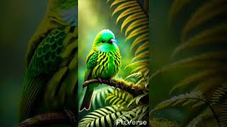 Green beautifull bird birds birdsong nature birdsingingmusic animals [upl. by Koerner]