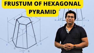 ISOMETRIC VIEW OF FRUSTUM OF HEXAGONAL PYRAMID [upl. by Aes919]