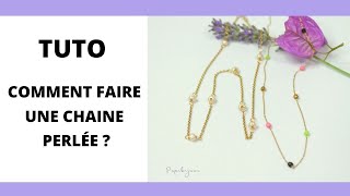 TUTO COMMENT FAIRE UNE CHAINE PERLEE [upl. by Brock]