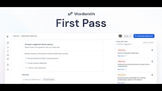 First pass AI contract review agent available for general review by Wordsmith [upl. by Brandyn]