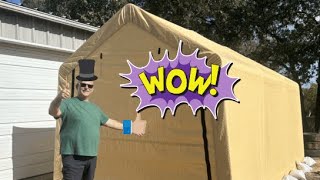 How to build the Harbor Freight 10 x 17 Portable Garage [upl. by Gillie]