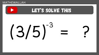 Basic Maths  Lets Learn How To Solve Negative Exponent  Math Learning  Mathematics [upl. by Nielson]