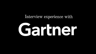 Gartner Interview  Gartner  Gartner Gurgaon  Gartner Interview Process [upl. by Willamina234]