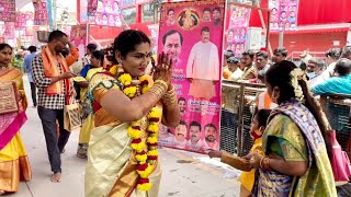 Jogini shyamala CRAZE at balkampet yellamma Kalyanam 2022  jogini shyamala giving blessings [upl. by Hayila8]