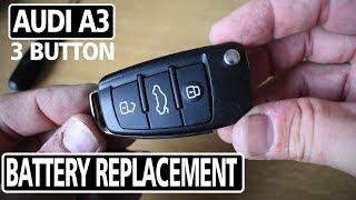 Audi A3 key fob BATTERY REPLACEMENT [upl. by Niveek]