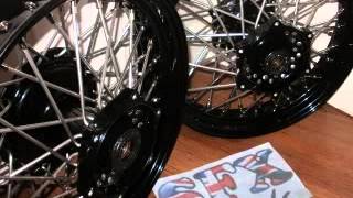 spoked motorcycle wheel repair refurb respoke wheel building [upl. by Notse]