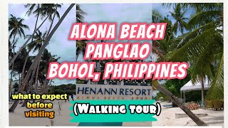 PANGLAO BEACH BOHOL walking tour 2024 with different international restaurants [upl. by Kendrick545]