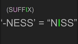 The Suffix NESS how it should sound ENGLISH IN COLOUR  Pronunciation Guide [upl. by Arabel]