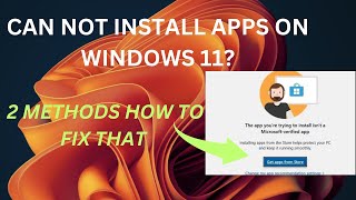 How to Fix the App you are trying to Install isn’t a Microsoft Verified App on Windows 11 Solved [upl. by Hepzi]