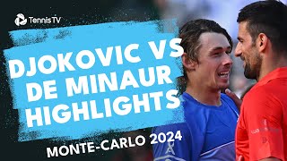 Novak Djokovic vs Alex De Minaur QuarterFinal Highlights  Monte Carlo 2024 [upl. by Calesta]