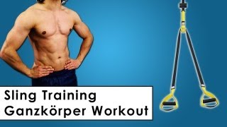 Sling Training  Eigengewicht Ganzkörper Workout für zu Hause  Suspension Training [upl. by Salkin]