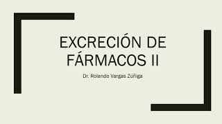 Excreción de los fármacos II [upl. by Schram387]