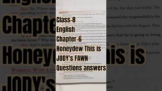 Class8 English chapter6 Questions answersEnglish Question Answersstudydrive [upl. by Modeerf]