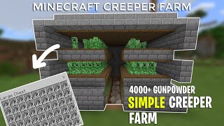 How to Make Creeper Farm in Minecraft Bedrock 118 Infinite Gunpowder Farm [upl. by Nylodam]