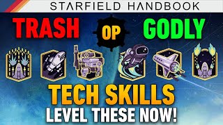 These Skills are BUSTED Tech Skills Analysis amp Tier List  Starfield Handbook [upl. by Marigolde]