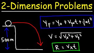 Two Dimensional Motion Problems  Physics [upl. by Katrinka661]