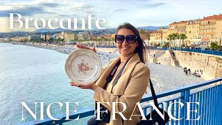 Brocante FRANCE Nice French Riviera Travel Nice Vlog Brocante shopping France French Lifestyle [upl. by Nyliram]