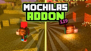 EL MEJOR ADDON DE MOCHILAS para Minecraft PE 119 True Backpack [upl. by Haymes]