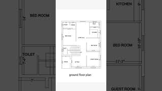 Ground floor plan 3BHK homeplan home housedesign shorts [upl. by Ainevuol]