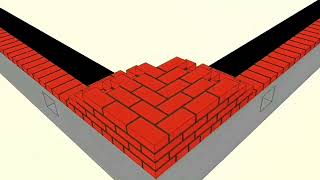 How to build a brick masonry Laying bricks in the first row • brick corner • brick walls [upl. by Lunetta846]