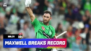 Glenn Maxwell SMASHES BBL Record  154 off 64  BBL11 [upl. by Izogn617]