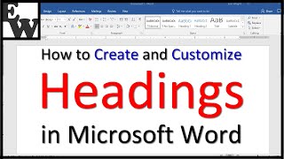 How to Create and Customize Headings in Microsoft Word [upl. by Nahsar]