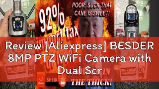 Review Aliexpress BESDER 8MP PTZ WiFi Camera with Dual Screen Color Night Vision Outdoor 4MP Secu [upl. by Verna688]