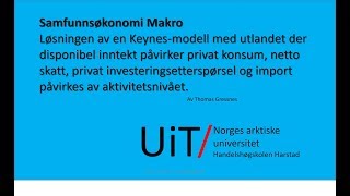 Utvidet multiplikatormodell med utlandet [upl. by Junieta]