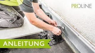 Montage OutdoorKeramik auf DachterrasseFlachdach mit Stelzlager PROSTILT [upl. by Aihtnys760]