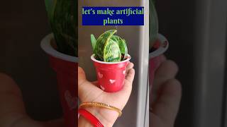 mini artificial plants making viral shorts diy craft viralvideos bollywood song newsong art [upl. by Wilie]