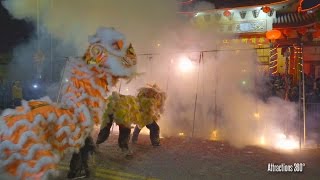 HD Thousands of Firecrackers with Lions  Chinese New Year 2017  ChinaTown Los Angeles [upl. by Maddy350]