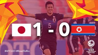 JAPAN vs DPR KOREA AFC U23 Championship 2016 Group Stage [upl. by Lilias633]