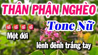 Karaoke Thân Phận Nghèo Tone Nữ Beat Mới Dễ Hát  Karaoke Tuyết Nhi 2024 [upl. by Medin382]