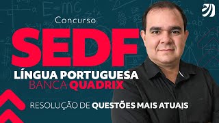 Semana SEDF Língua Portuguesa  Resolução de questões da banca QUADRIX [upl. by Adahsar]