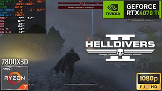 HELLDIVERS 2  Ryzen 7 7800X3D  RTX 4070 Ti  1080p Max Settings [upl. by Paxon]