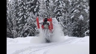 Snowmobiling in Södra Dalarna Sweden with Polaris IQ 600 Racer [upl. by Sussi]