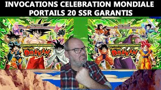 Invocations Tickets Celebration Mondiale sur les 2 portails 20 SSR GARANTIS  Dokkan Battle [upl. by Alodee]