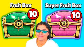 10 FRUIT BOX VS SUPER FRUIT BOX no Blox Fruits [upl. by Gherardi]