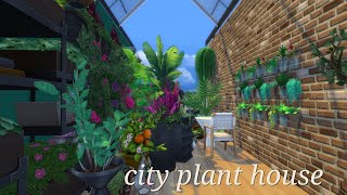 City Scene Plant Townhouse  No CC Build  Sims 4 Build [upl. by Nassah]