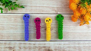 Make Your Own Worry Worm Easy Crochet Tutorial for Beginners [upl. by Ammej]