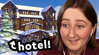 i built a giant hotel in the sims 4 [upl. by Adnylg]