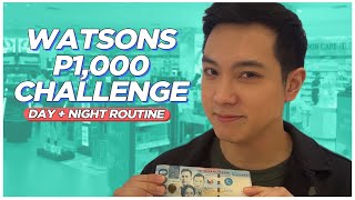 P1000 DAY amp NIGHT Skincare Routine from WATSONS 🤔🛍 Filipino  Jan Angelo [upl. by Akinnej]