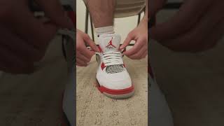 How To Loose Lace Jordan 4s  THE BEST WAY shorts tutorial [upl. by Durrell]