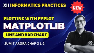 Line and Bar Chart  Plotting with Pyplot  Data Visualization Class 12 IP  Matplotlib Python [upl. by Mozart]