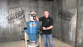 Baileigh Industrial DC600C Cyclone Dust Collector 1 Micron Woodworking Filtration System [upl. by Voss448]