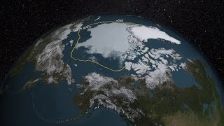 Arctic Sea Ice Minimum 2015 [upl. by Ecnerolf]