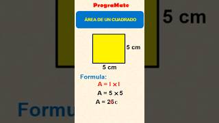 Área de un Cuadrado  Figuras Geométrica   Ejercicios Shorts ✔ [upl. by Emyaj902]