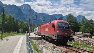 Abfahrt des SonderSchnellzug 16714 am 24062024 in Obertraun Koppenbrüllerhöhle [upl. by Estrin]