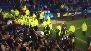 Awful scenes Hajduk Split fans attack Everton ball boy and stewards [upl. by Rehttam730]