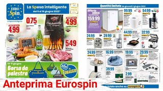 Volantino EUROSPIN 🇮🇹 dal 9 al 19 giugno 2022 🛒 borsa da palestra in omaggio Elettrodomestici [upl. by Amalia]